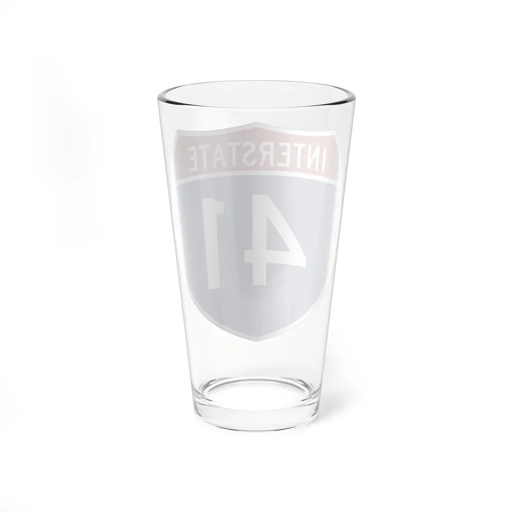 Interstate 41 (U.S. Highways) Pint Glass 16oz-Go Mug Yourself