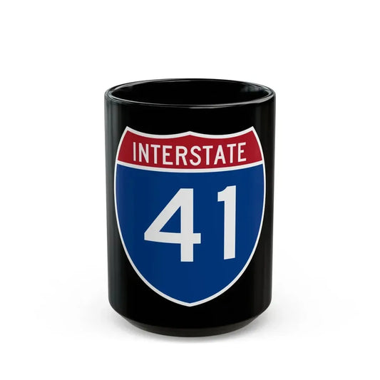 Interstate 41 (U.S. Highways) Black Coffee Mug 15oz - Go Mug Yourself