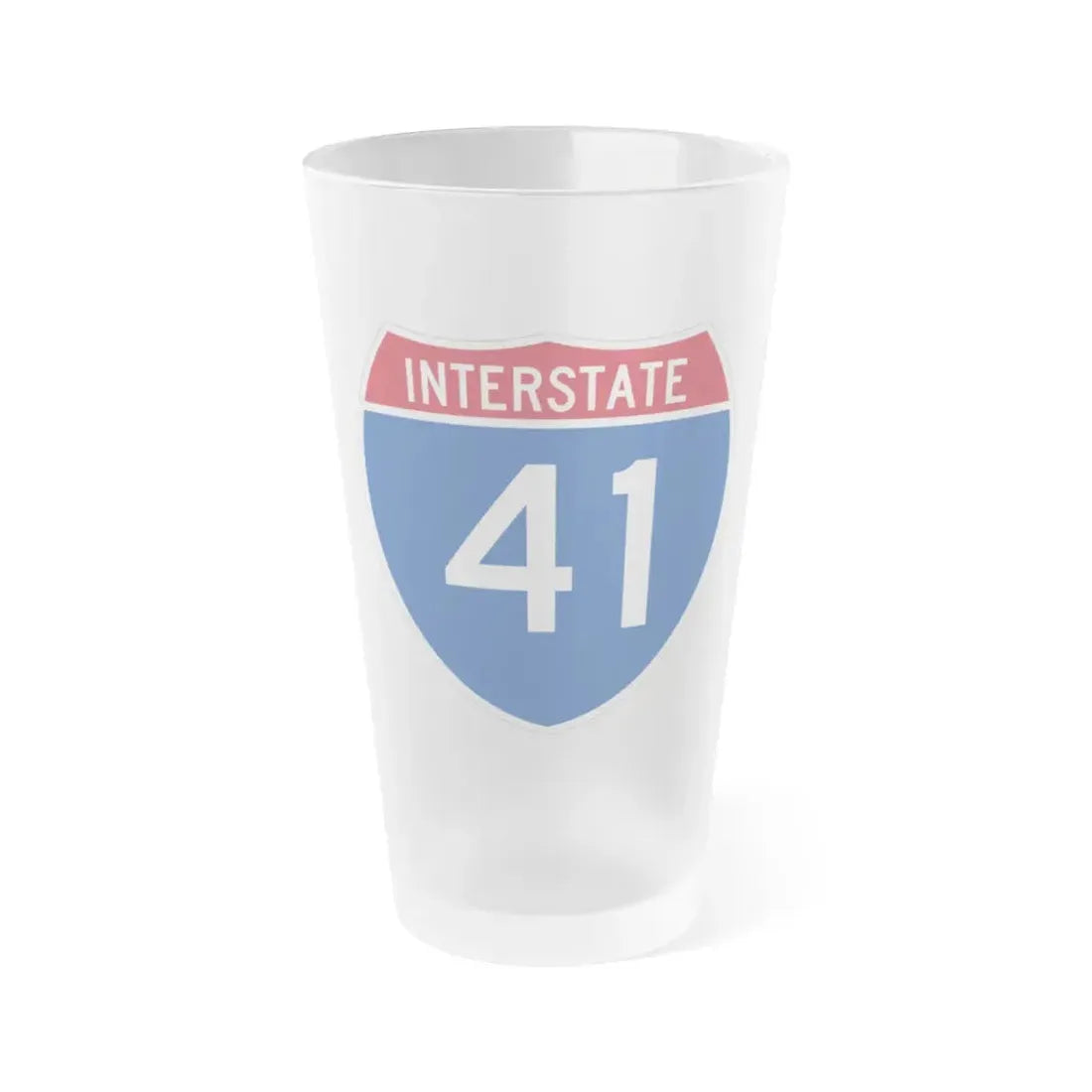 Interstate 41 (U.S. Highways) Frosted Pint Glass 16oz 16oz Frosted - Go Mug Yourself