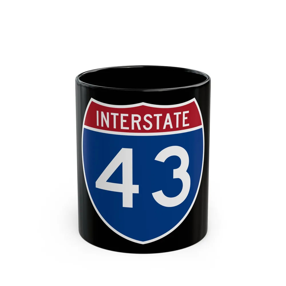 Interstate 43 (U.S. Highways) Black Coffee Mug-11oz-Go Mug Yourself