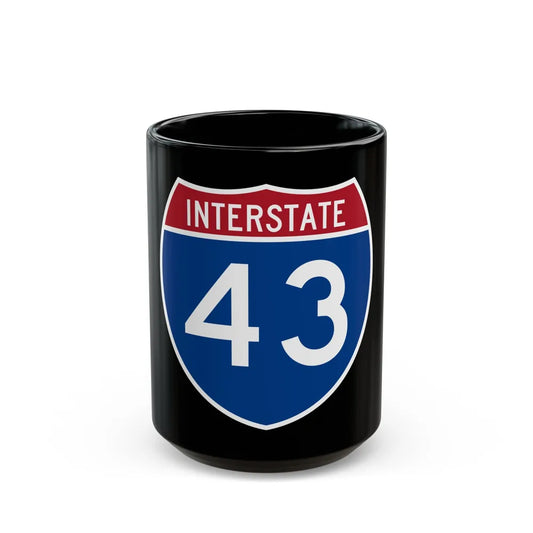 Interstate 43 (U.S. Highways) Black Coffee Mug-15oz-Go Mug Yourself