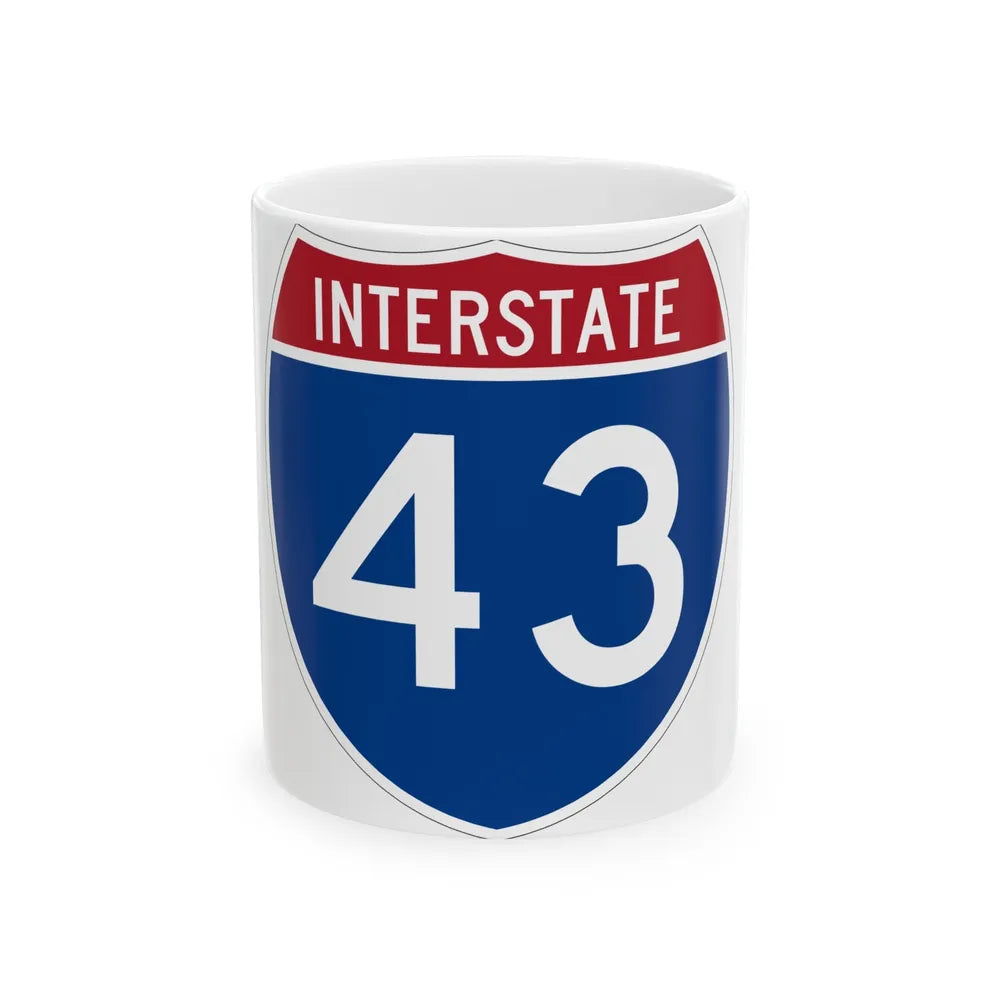 Interstate 43 (U.S. Highways) White Coffee Mug-11oz-Go Mug Yourself