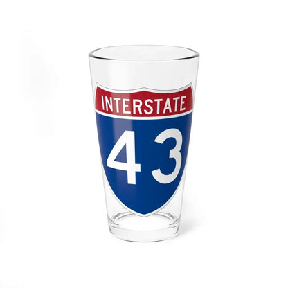 Interstate 43 (U.S. Highways) Pint Glass 16oz 16oz - Go Mug Yourself
