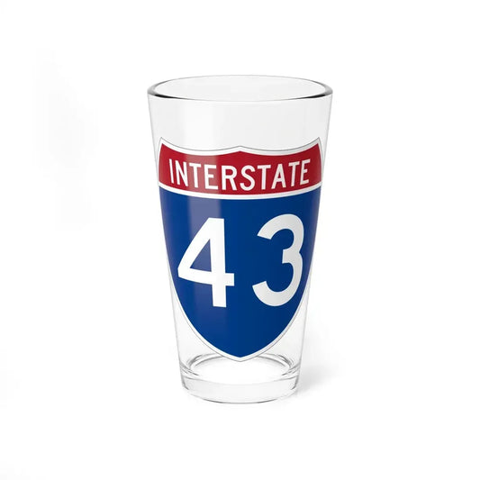 Interstate 43 (U.S. Highways) Pint Glass 16oz 16oz - Go Mug Yourself