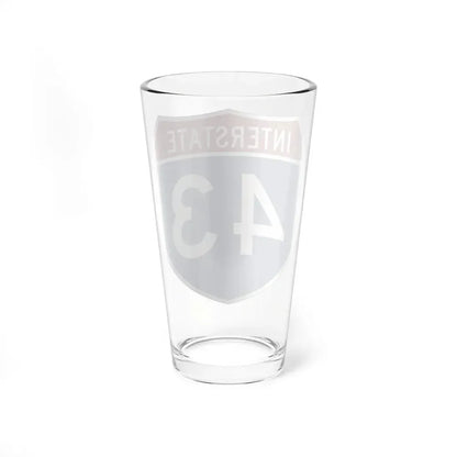 Interstate 43 (U.S. Highways) Pint Glass 16oz - Go Mug Yourself