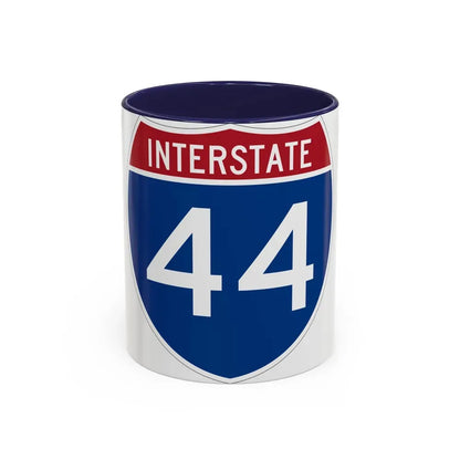 Interstate 44 (U.S. Highways) Accent Coffee Mug 11oz Navy - Go Mug Yourself