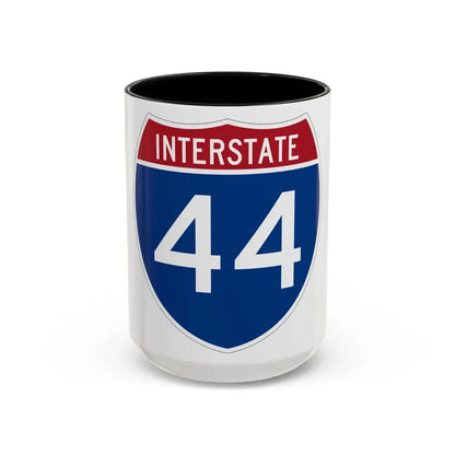 Interstate 44 (U.S. Highways) Accent Coffee Mug 15oz Black - Go Mug Yourself