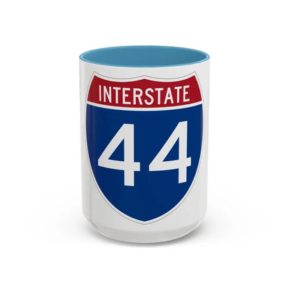 Interstate 44 (U.S. Highways) Accent Coffee Mug 15oz Light Blue - Go Mug Yourself