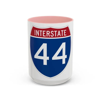 Interstate 44 (U.S. Highways) Accent Coffee Mug 15oz Pink - Go Mug Yourself