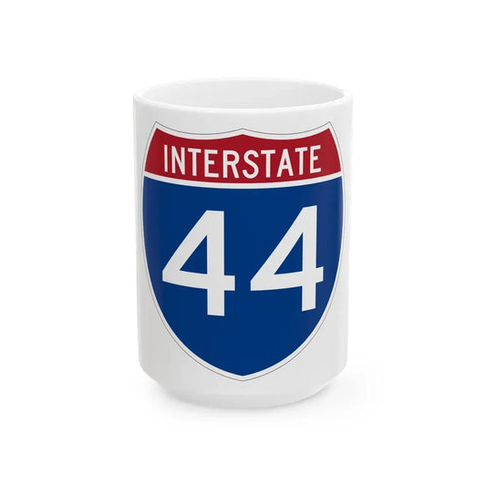 Interstate 44 (U.S. Highways) White Coffee Mug 15oz - Go Mug Yourself
