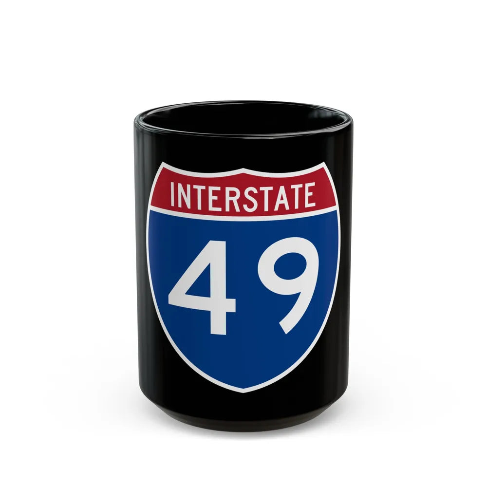 Interstate 49 (U.S. Highways) Black Coffee Mug-15oz-Go Mug Yourself