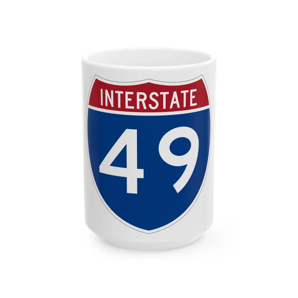 Interstate 49 (U.S. Highways) White Coffee Mug-15oz-Go Mug Yourself