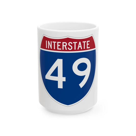 Interstate 49 (U.S. Highways) White Coffee Mug-15oz-Go Mug Yourself