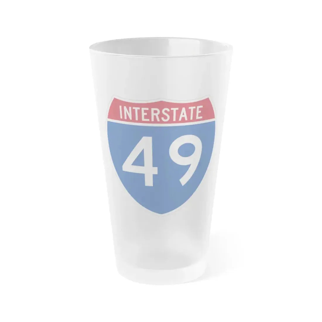 Interstate 49 (U.S. Highways) Frosted Pint Glass 16oz 16oz Frosted - Go Mug Yourself