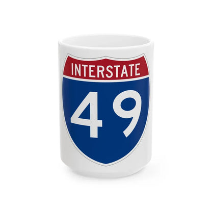 Interstate 49 (U.S. Highways) White Coffee Mug 15oz - Go Mug Yourself