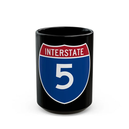 Interstate 5 (U.S. Highways) Black Coffee Mug-15oz-Go Mug Yourself