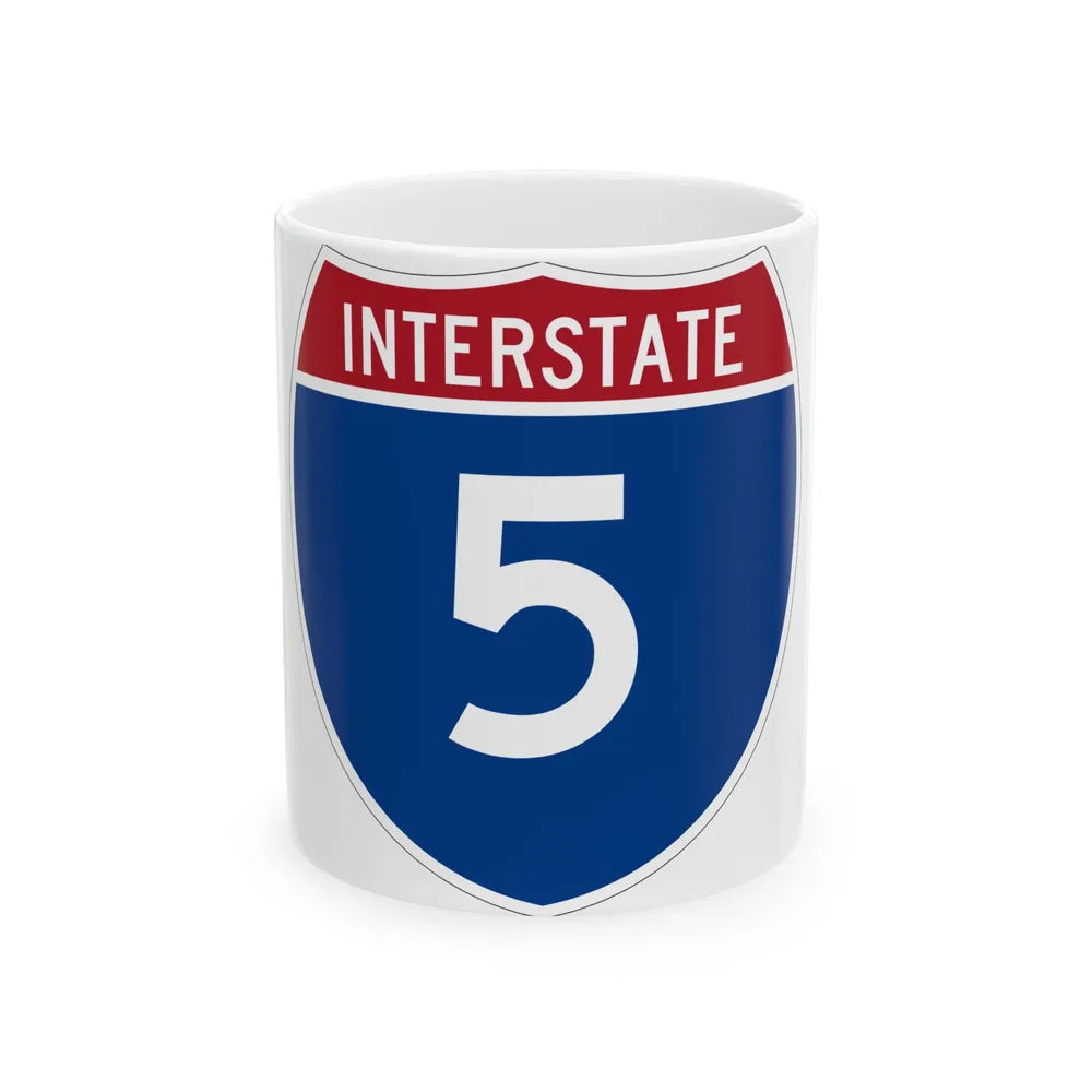 Interstate 5 (U.S. Highways) White Coffee Mug-11oz-Go Mug Yourself