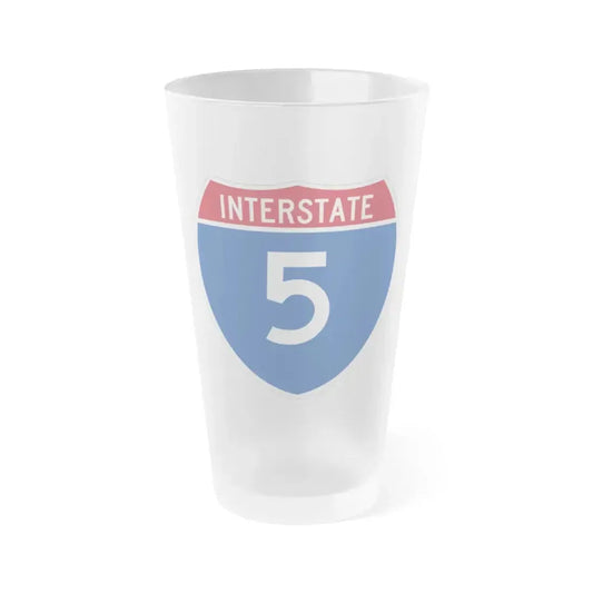 Interstate 5 (U.S. Highways) Frosted Pint Glass 16oz 16oz Frosted - Go Mug Yourself