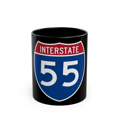 Interstate 55 (U.S. Highways) Black Coffee Mug-11oz-Go Mug Yourself