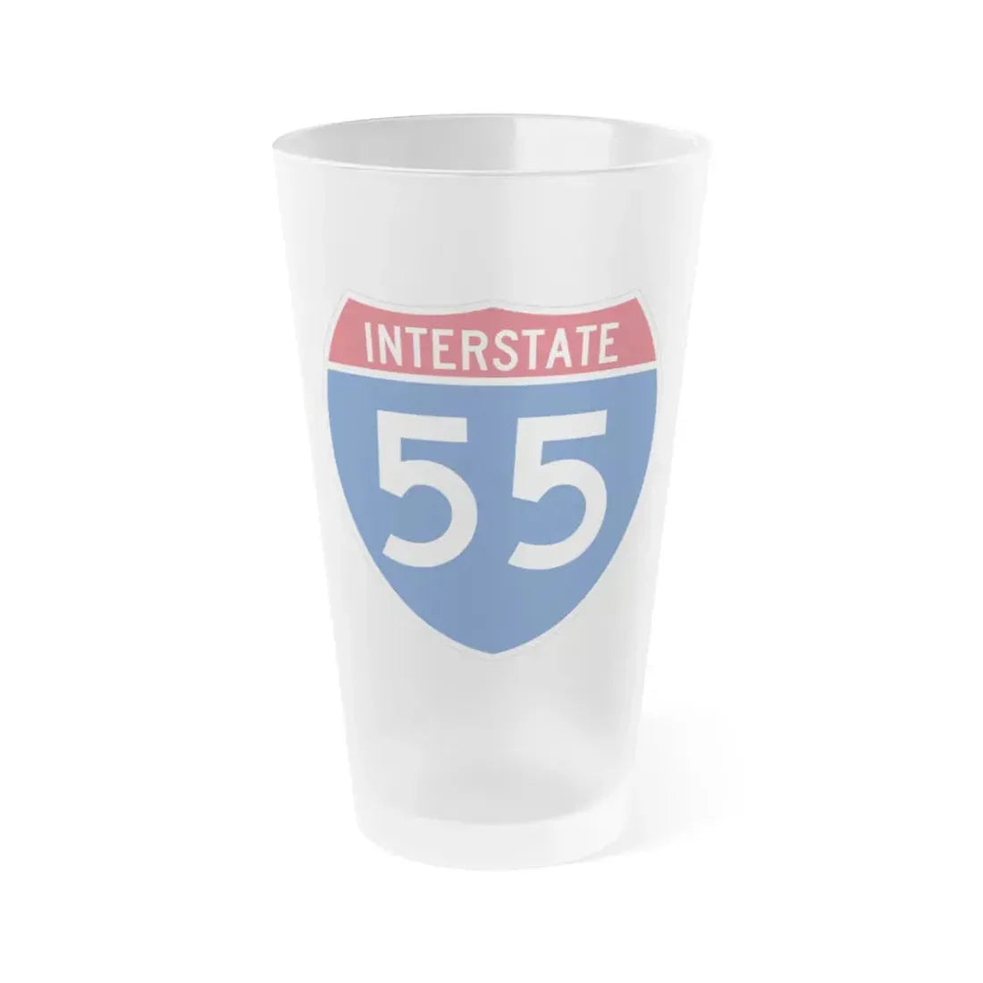 Interstate 55 (U.S. Highways) Frosted Pint Glass 16oz 16oz Frosted - Go Mug Yourself