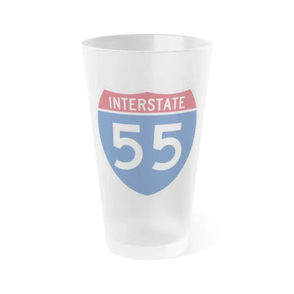 Interstate 55 (U.S. Highways) Frosted Pint Glass 16oz 16oz Frosted - Go Mug Yourself