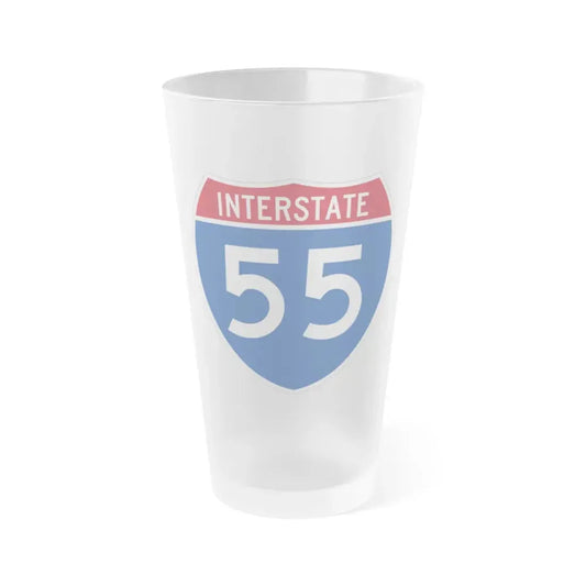 Interstate 55 (U.S. Highways) Frosted Pint Glass 16oz 16oz Frosted - Go Mug Yourself