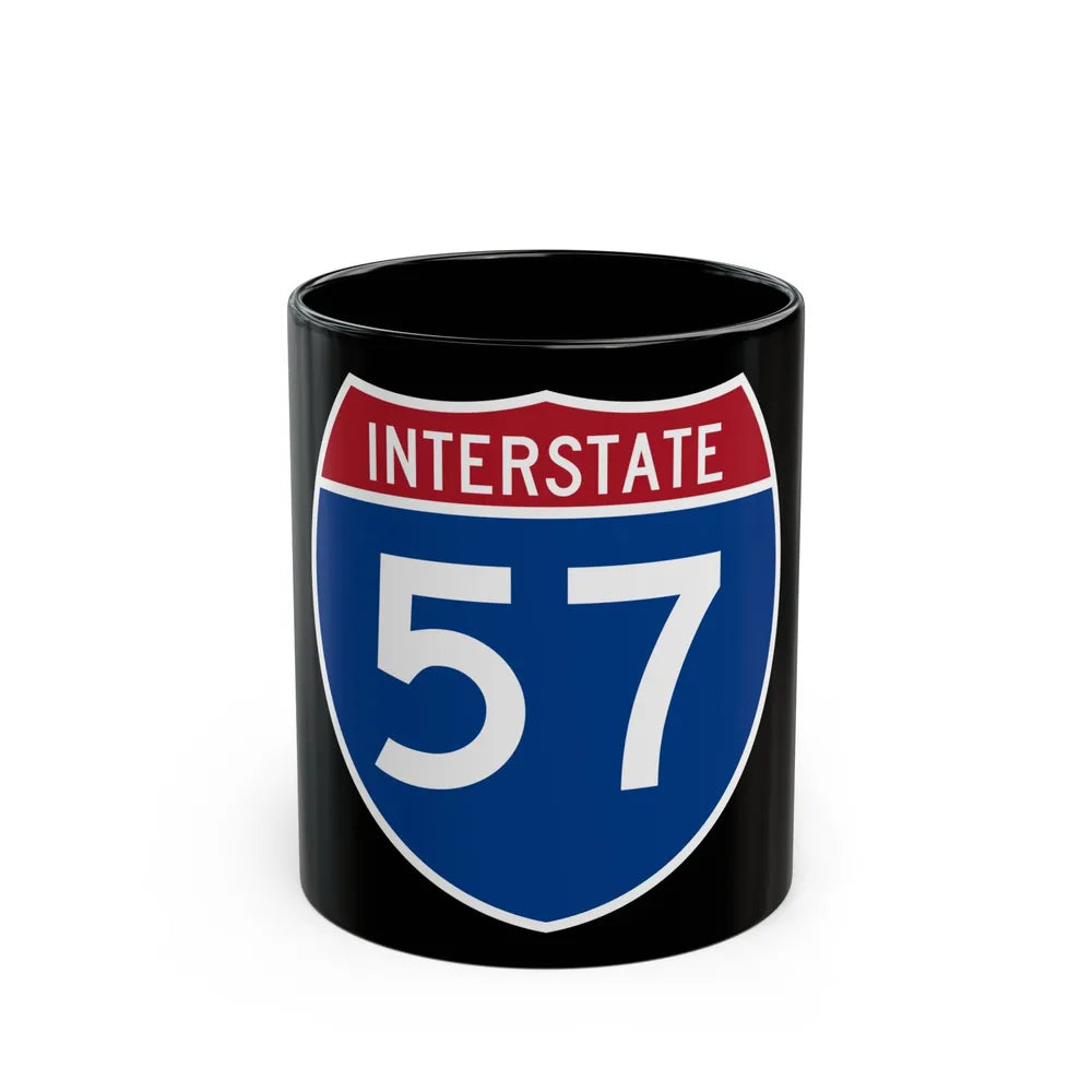 Interstate 57 (U.S. Highways) Black Coffee Mug-11oz-Go Mug Yourself