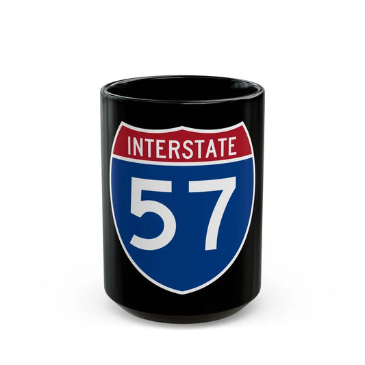 Interstate 57 (U.S. Highways) Black Coffee Mug-15oz-Go Mug Yourself