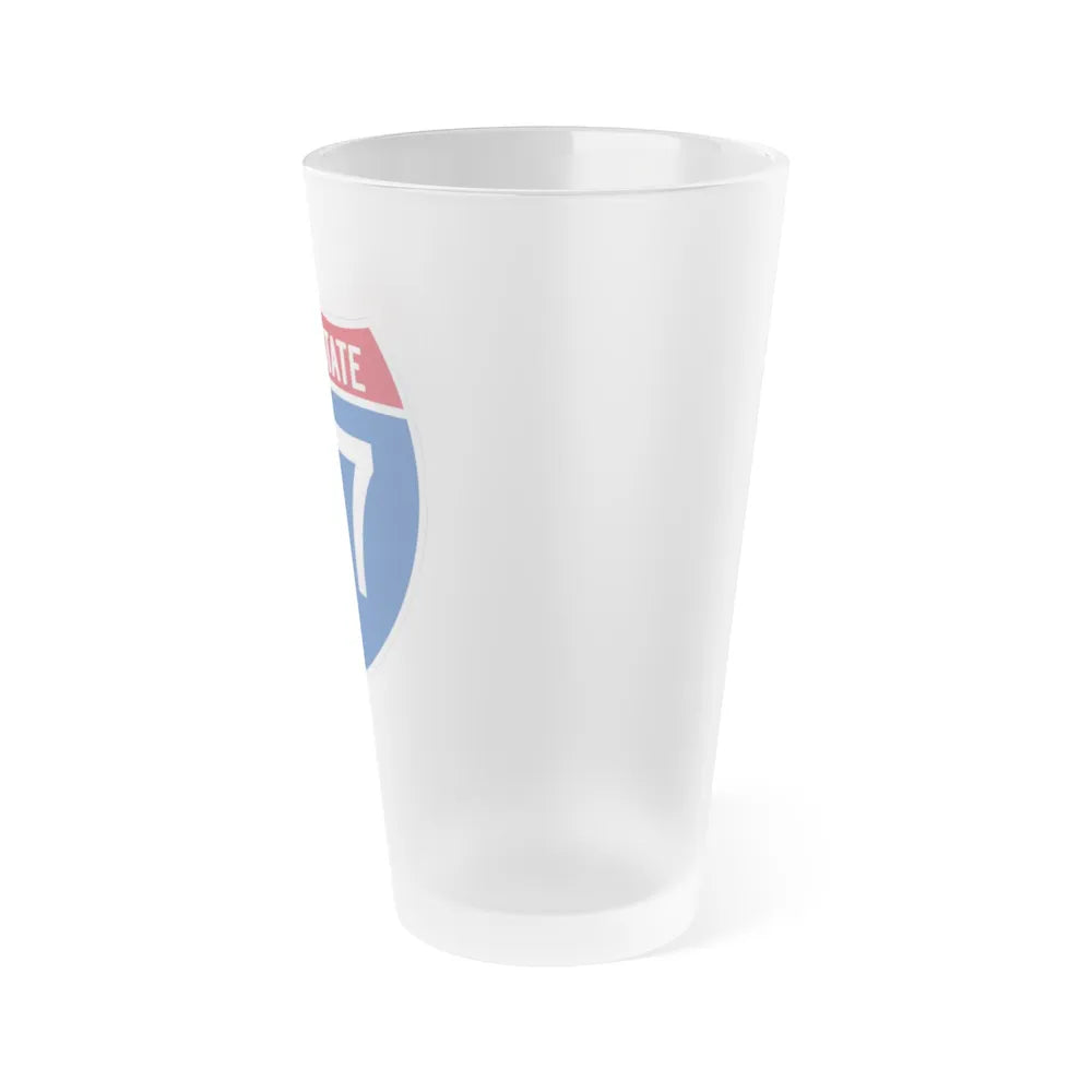 Interstate 57 (U.S. Highways) Frosted Pint Glass 16oz-Go Mug Yourself