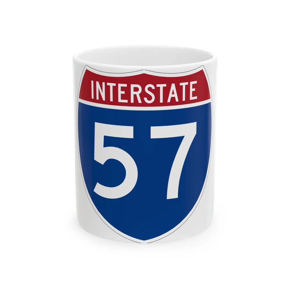 Interstate 57 (U.S. Highways) White Coffee Mug-11oz-Go Mug Yourself