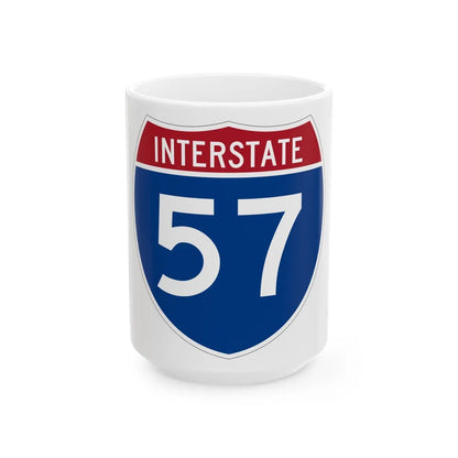 Interstate 57 (U.S. Highways) White Coffee Mug-15oz-Go Mug Yourself