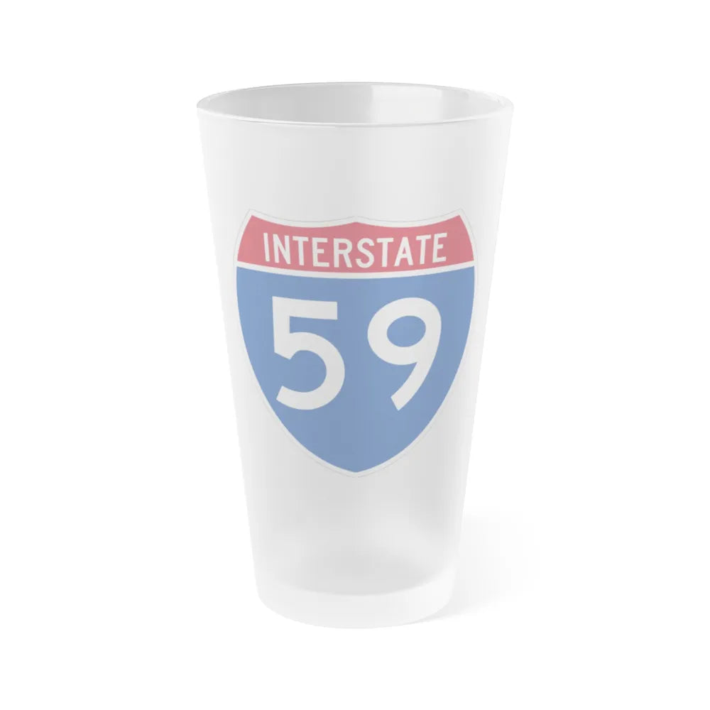 Interstate 59 (U.S. Highways) Frosted Pint Glass 16oz-16oz-Frosted-Go Mug Yourself