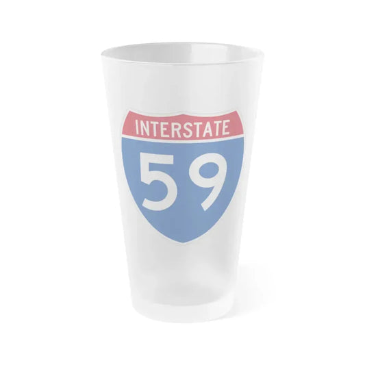 Interstate 59 (U.S. Highways) Frosted Pint Glass 16oz 16oz Frosted - Go Mug Yourself