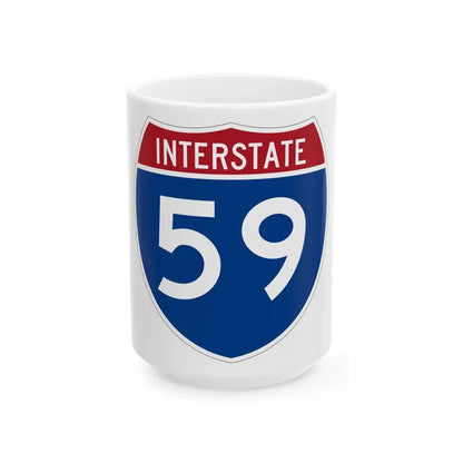 Interstate 59 (U.S. Highways) White Coffee Mug 15oz - Go Mug Yourself
