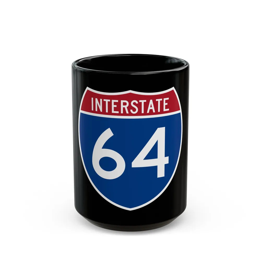 Interstate 64 (U.S. Highways) Black Coffee Mug-15oz-Go Mug Yourself