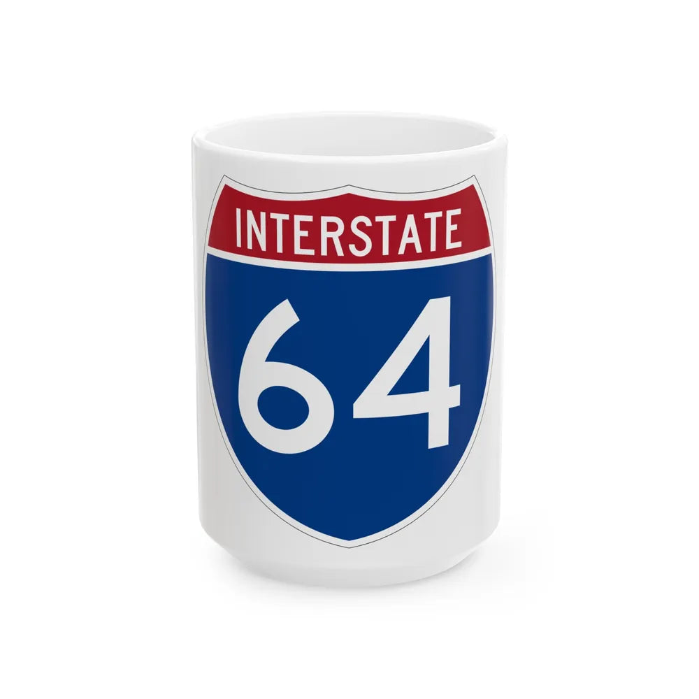 Interstate 64 (U.S. Highways) White Coffee Mug-15oz-Go Mug Yourself