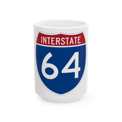 Interstate 64 (U.S. Highways) White Coffee Mug-15oz-Go Mug Yourself