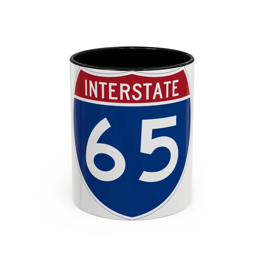 Interstate 65 (U.S. Highways) Accent Coffee Mug-11oz-Black-Go Mug Yourself