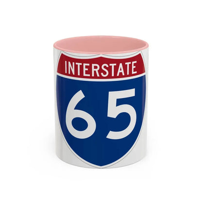 Interstate 65 (U.S. Highways) Accent Coffee Mug 11oz Pink - Go Mug Yourself