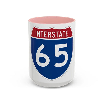 Interstate 65 (U.S. Highways) Accent Coffee Mug 15oz Pink - Go Mug Yourself