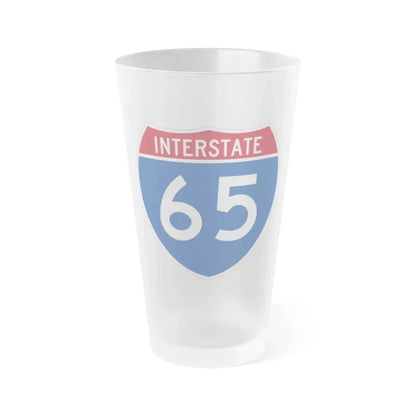Interstate 65 (U.S. Highways) Frosted Pint Glass 16oz 16oz Frosted - Go Mug Yourself
