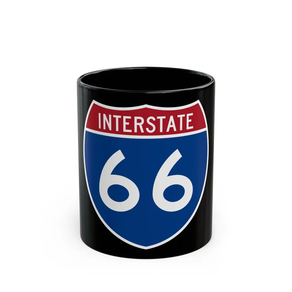 Interstate 66 (U.S. Highways) Black Coffee Mug-11oz-Go Mug Yourself