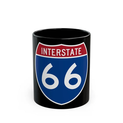 Interstate 66 (U.S. Highways) Black Coffee Mug-11oz-Go Mug Yourself