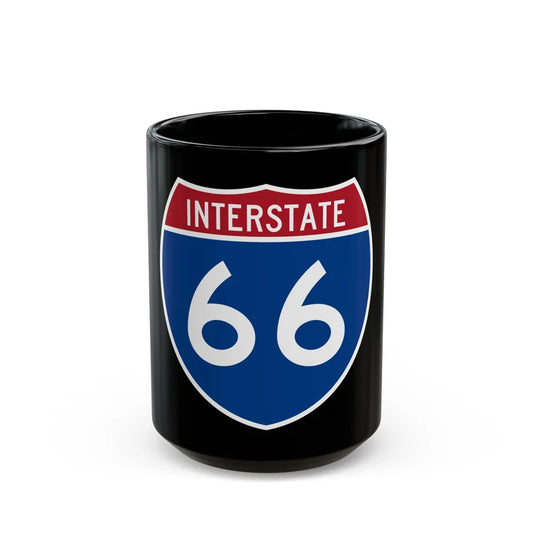 Interstate 66 (U.S. Highways) Black Coffee Mug-15oz-Go Mug Yourself