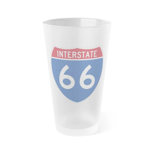 Interstate 66 (U.S. Highways) Frosted Pint Glass 16oz-16oz-Frosted-Go Mug Yourself