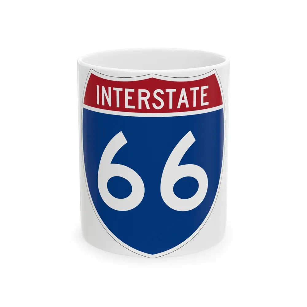 Interstate 66 (U.S. Highways) White Coffee Mug-11oz-Go Mug Yourself