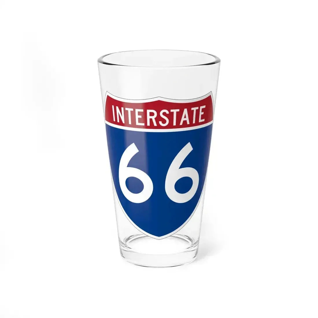 Interstate 66 (U.S. Highways) Pint Glass 16oz 16oz - Go Mug Yourself