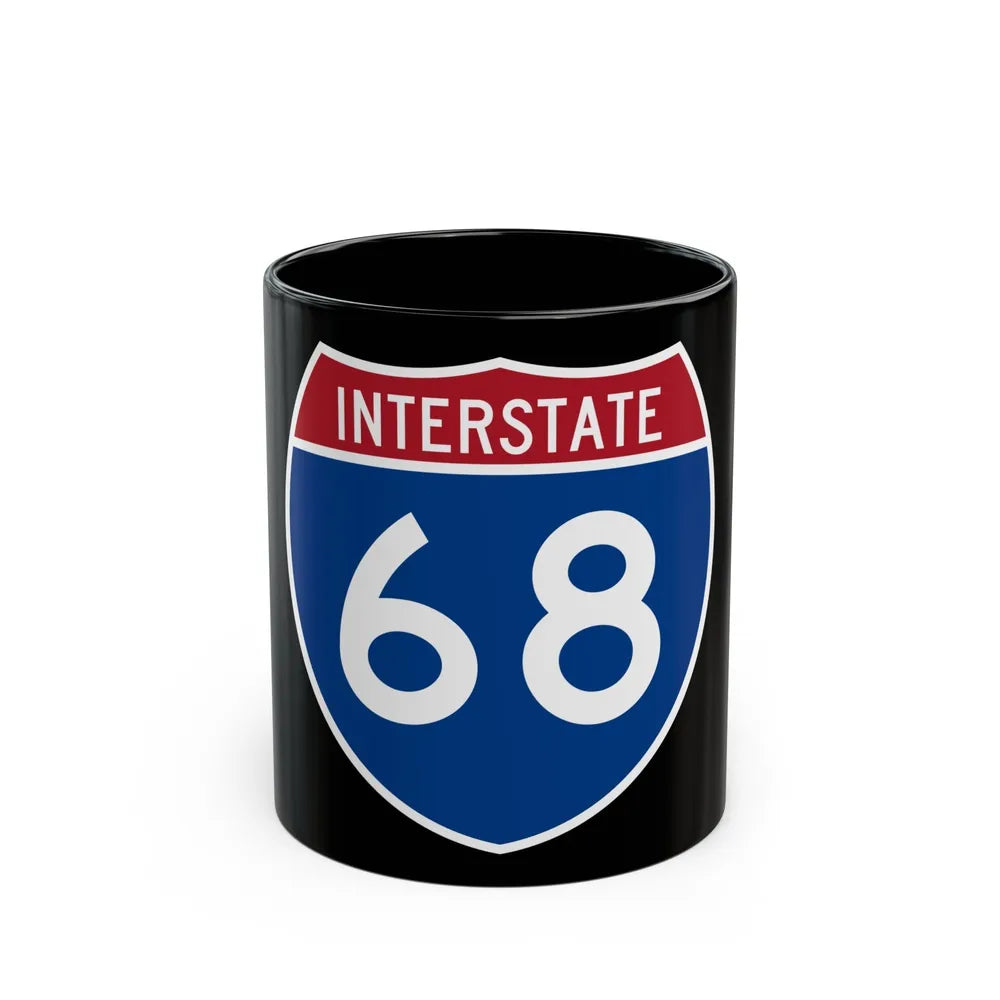 Interstate 68 (U.S. Highways) Black Coffee Mug-11oz-Go Mug Yourself