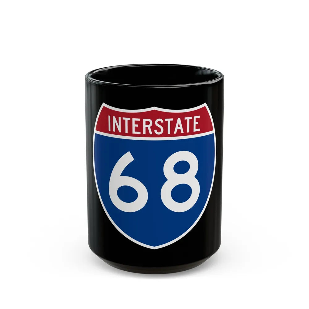 Interstate 68 (U.S. Highways) Black Coffee Mug-15oz-Go Mug Yourself