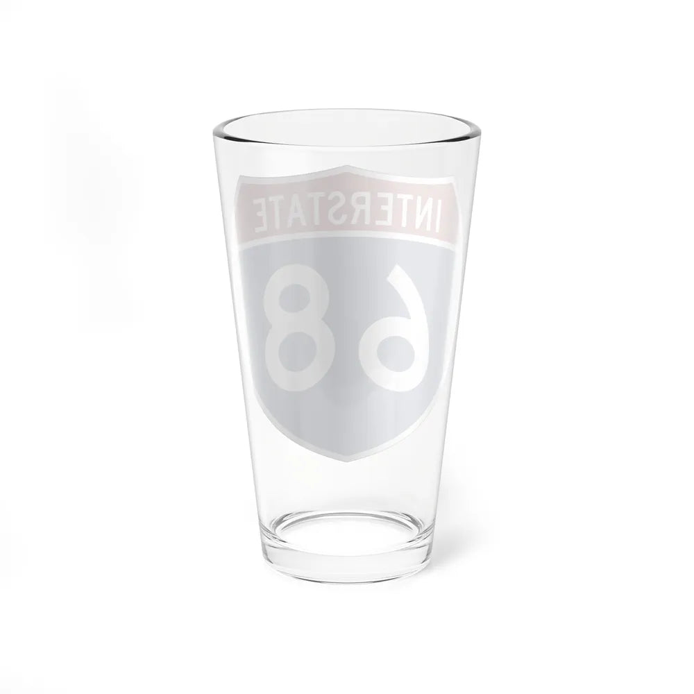 Interstate 68 (U.S. Highways) Pint Glass 16oz-Go Mug Yourself